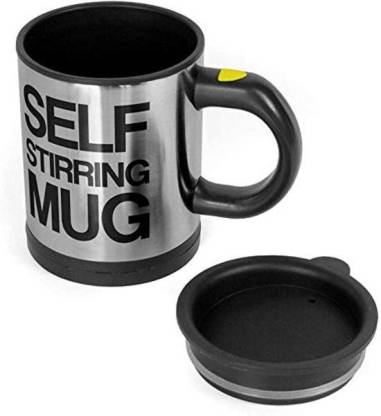 stnmTK Self Stirring Stainless Steel (350 ml) Plastic Coffee Mug