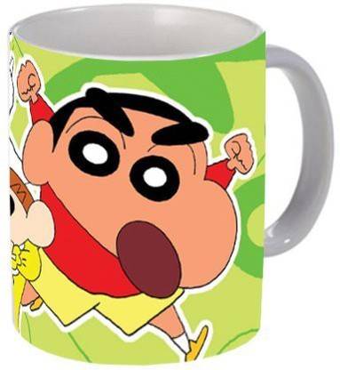 CHHAAP "Sinchen" Printed Ceramic White Coffee Ceramic Coffee Mug