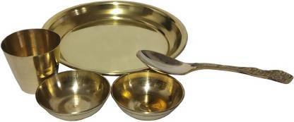 OgCombo Special Laddu Thali Plate Pooja Plate Small Size Pooja Plate Small Size Brass Special Laddu Thal Brass