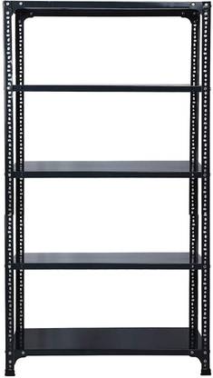 Spacious CRC Sheet 5 Shelf Slotted Angle Rack ,18"X36"X78" Inch, 20 Gauge sheet, 14 Gauge Angle Luggage Rack