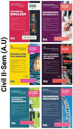 B.E/B.Tech (CIVIL Engineering) II-Semester (R-17) (SET OF 6 SUBJECTS) (Anna University), Latest 2020 Edition