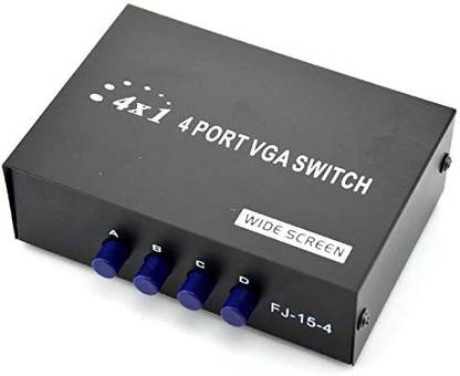 ATEKT 4 Port Manual VGA Switch Switcher Box, 4 Vga Input and 1 Vga Output Media Streaming Device (Black) 4.4 8 Ratings & 1 Reviews Media Streaming Device