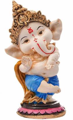 AROHI ENTERPRISES Dancing Ganesha Idol Statue Decorative Showpiece  -  15 cm