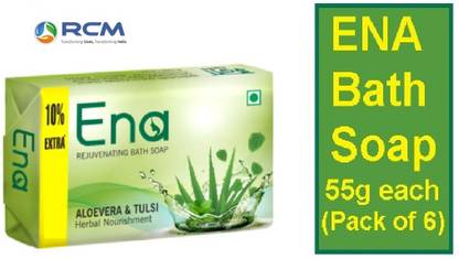 RCM Ena REJUVENATING BATH SOAP - ALOERVERA & TULSI(Herbal Nourishment)