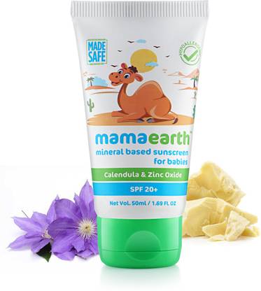 Mamaearth Sunscreen - SPF 50 PA+++ Mineral Based Sunscreen for Babies