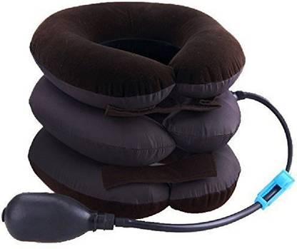 Zucline Portable Neck Pillow Three Layers Tractor Massager Excerciser For Cervical Spine Neck Back Shoulder Pain