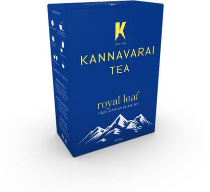 Kannavarai Tea Royal Leaf 500 gms X 2 packs Black Tea Box