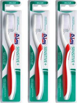 Ajay sensitive + toothbrush (Pack of 3 ) sensitive plus Ultra Soft Toothbrush