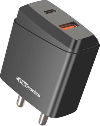 Portronics 18 W Quick Charge 3 A Wall Charger for Mobile