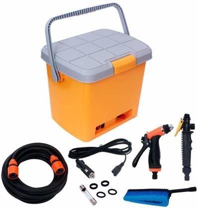 YESRUER Mini High pressure car washing machine Electric Pressure Washer, Car Washer with Air Compressor High Pressure Water Pump (Multicolor) Pressure Washer