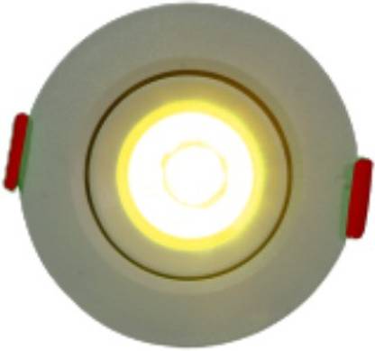D'Mak D’Mak™ LED Ceiling COB Spot Light - 3 Watt - Round - Warm White (4000K), Pack of 1 Recessed Ceiling Lamp