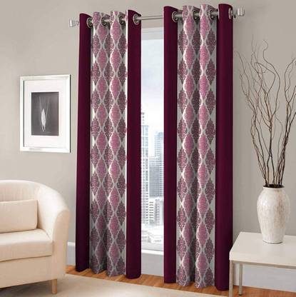 kiara Creations 214 cm (7 ft) Polyester Door Curtain (Pack Of 2)