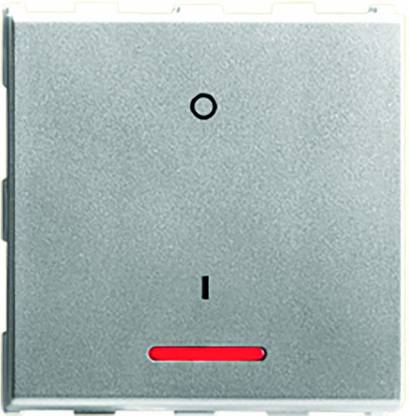 Anchor By Panasonic Modular 2M 32A V0 Grade Polycarbonate D.P One-Way Switch with Indicator (Silver) 32 A One Way Electrical Switch