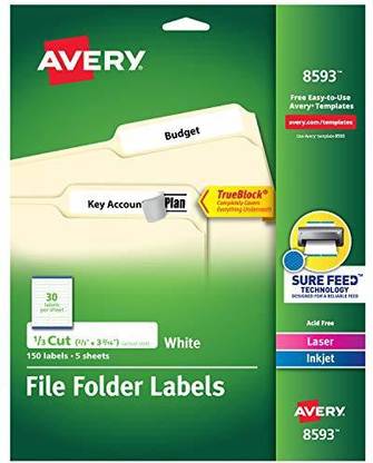 avery NA File Folder Labels