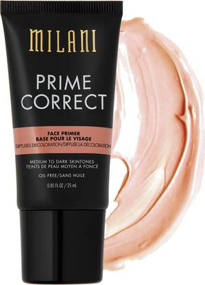 MILANI Prime Correct Diffuses Discolouration + Pore Minimizing Face Primer Medium/Dark Foundation