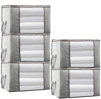 Corslet 5 Pcs Foldable Closet Organizer Clothing Storage Bags with Clear Window, Reinforced Handle and Sturdy Zipper Foldable Storage Bag Organizers, Storage Bags for Clothes, Clothes Storage Bag, Saree Bag, Saree Covers, Saree Storage Covers, Clothing Storage 5 Pcs Foldable Closet Organizer Clothing Storage Bags with Clear Window, Reinforced Handle and Sturdy Zipper Foldable Storage Bag Organizers, Storage Bags for Clothes, Clothes Storage Bag, Saree Bag, Saree Covers, Saree Storage Covers, Clothing Storage 5 Pcs Foldable Closet Organizer Clothing Storage Bags with Clear Window, Reinforced Handle and Sturdy Zipper Foldable Storage Bag Organizers, Storage Bags for Clothes, Clothes Storage Bag, Saree Bag, Saree Covers, Saree Storage Covers, Clothing Storage