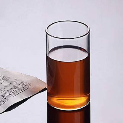 crom (Pack of 6) Stylish Transparent Water Glass Set Borosil glass Glass Set Water/Juice Glass