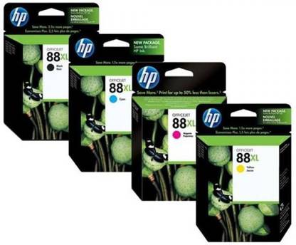 HP 88XL Black + Tri Color Combo Pack Ink Cartridge