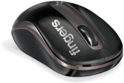 Finger's GlassPro M2 Wireless Optical Mouse (2.4GHz Wireless, Black and Coffee Brown) Wireless Ambidextrous Optical Mouse