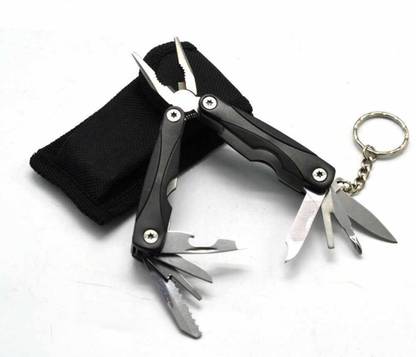 Vortex Multi Pocket Mini Folding Plier Portable Outdoor Hand Tools Wire Cutter Screwdriver Knife Saw Survival Keychain Multi function Multi Utility Plier