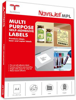 Novajet 4 A4 Size Sticker Paper Self-adhesive Paper Label