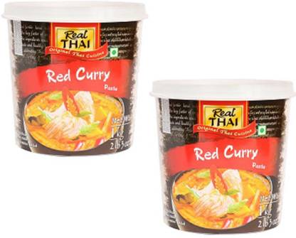Real Thai Yellow Curry Paste, 1kg ( Pack of 2 )