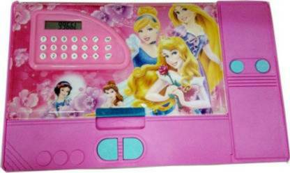 JK CREATION'S Barbie Jumbo Calculator Box Cartoon Art Plastic Pencil Box