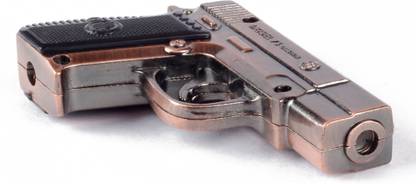 ASRAW Refillable Miniature Small Hand Gun Pistol Shaped Windproof Lighter - Mini Gun Jet Flame Lighter Pocket Lighter