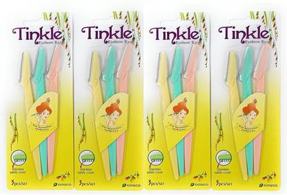 Tinkle EYEBROW RAZOR PACK OF 4 SET, Women