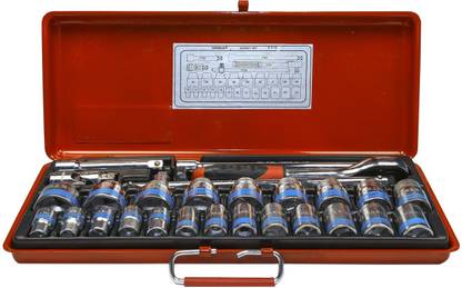 TH1 Taparia S11H 1/2-Inch Square Drive Socket Set Hand Tools Tools for Professionals Screwdriver Bit Set