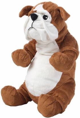 IKEA Soft Toy Bulldog - Brown White  - 190 mm
