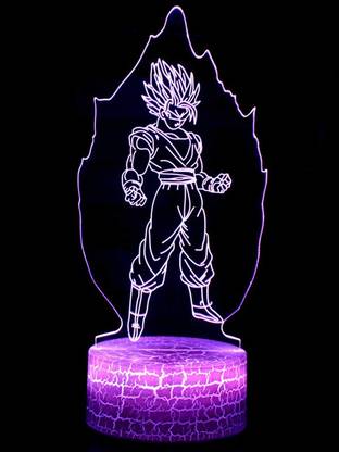 ComicSense Goku Powering Up Dragonball Z Anime 3D Illusion LED lamp -16 Colour Modes with Remote and USB Cable Table Lamp