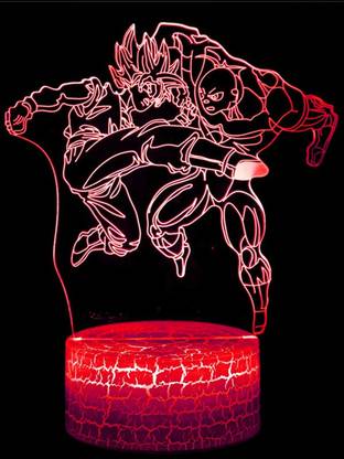 ComicSense Jiren vs Goku Dragonball Z Anime 3D Illusion LED lamp -16 Colour Modes with Remote and USB Cable Table Lamp