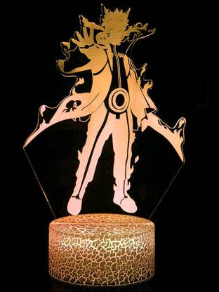 ComicSense Naruto Bijuu Mode Anime 3D Illusion LED lamp -16 Colour Modes with Remote and USB Cable Table Lamp