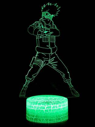 ComicSense Kakashi Naruto Anime 3D Illusion LED lamp -16 Colour Modes with Remote and USB Cable Table Lamp