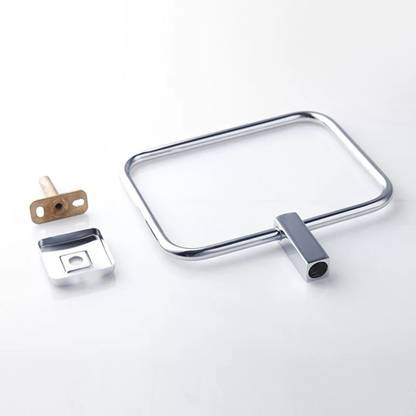 iSTAR New Square Napkin Ring/Towel Ring/Napkin Holder/Towel Hanger(Silver Chrome) - Pack of 1 Silver Towel Holder