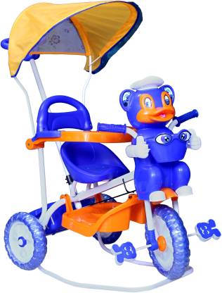 DIYANK BABY TRICYCLE FOR KIDS BLUE COLOR WITH FRONT OR BACK BASKET AND CANOPY AND PARENT HANDLE OR MUSICAL TRICYCLE KIDS TRICYCLE RECOMMENDED TRICYCLE FOR BABY GIRL OR TRICYCLE FOR BABY BOY OR TRICYCLE FOR TODDLER GIRL OR TRICYCLE FOR TODDLER BOY RECOMMENDED FOR TODDLER 1,2,3,4,5 YEAR CHILDREN TRICYCLE FOR KIDS (1001) 1001 blue Tricycle