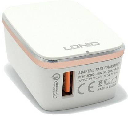 LDNIO 2.4 A Wall Charger for Mobile with Detachable Cable