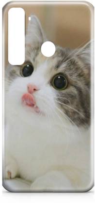 Arcent Back Cover for Realme 5 CASE COVER, LOVE, CUTE CAT, FOR GIRLS