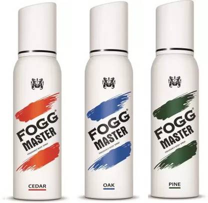 FOGG MASTER PINE+CEDAR+OAK 120ML EACH (PACK OF 3) 028 Deodorant Spray  -  For Men & Women