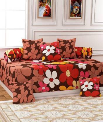 bliss hub Cotton Floral Diwan Set