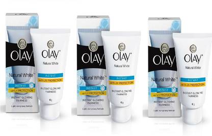 OLAY Natural White Instant Glowing Fairness Cream (40g X 3) 120g