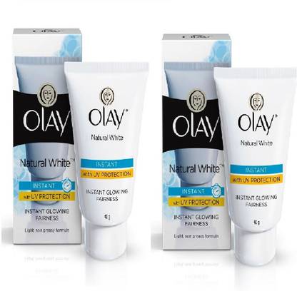 OLAY Natural White Instant Glowing Fairness Cream (40g X2) 80g