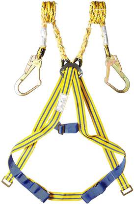 Safe cure Full Body Harness With Double Lanyard (Scaffolding Hook) Full Body Harness