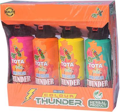 Armet Mini Color Thunder Spray Holi Color Powder Pack of 4