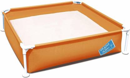 MDN Metal Frame Swimming Pool for Kids - ORANGE Inflatable Swimming Pool