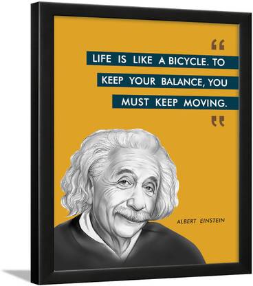 Albert Einstein Motivational Quotes Frame Paper Print