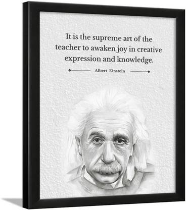 Albert Einstein Motivational Quotes Frame Paper Print