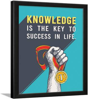 Student Motivational Quotes Frame, Educational framed poster, school, college, institute and library quotes Paper Print