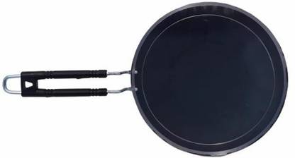Navghar Best quality iron Tawa with stainless handle Pot 24.5 cm diameter 0.2 L capacity